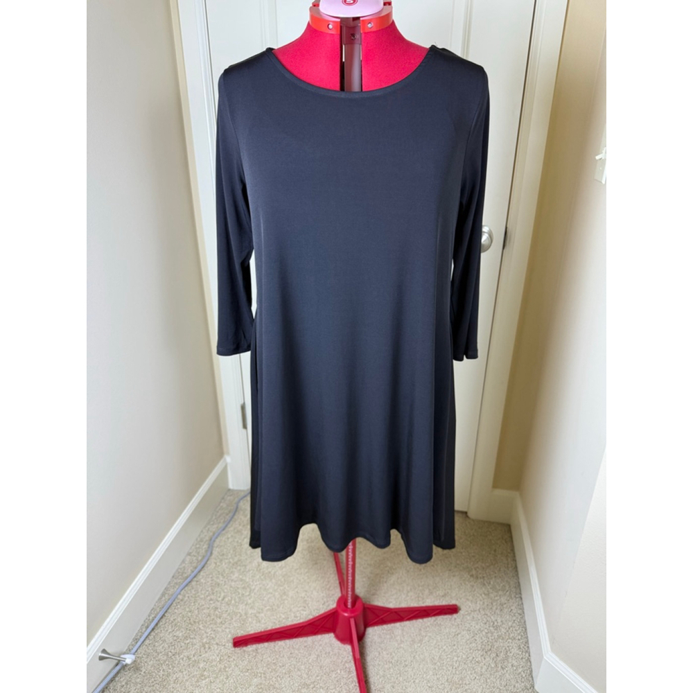 Women's Nina Leonard Black Dress XL - Picture 3 of 12